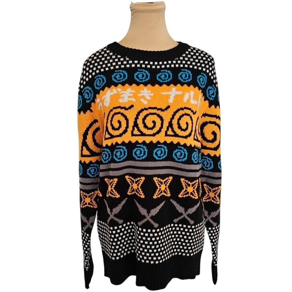 Naruto Vintage Graphic Holiday Sweater Sz M